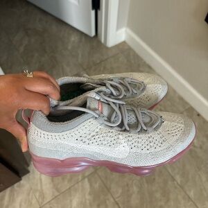 Nike Women's Knit Sneakers - Gray and Pink